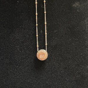 RCI Designer Silver and CZ 16in necklace with gold plated accents